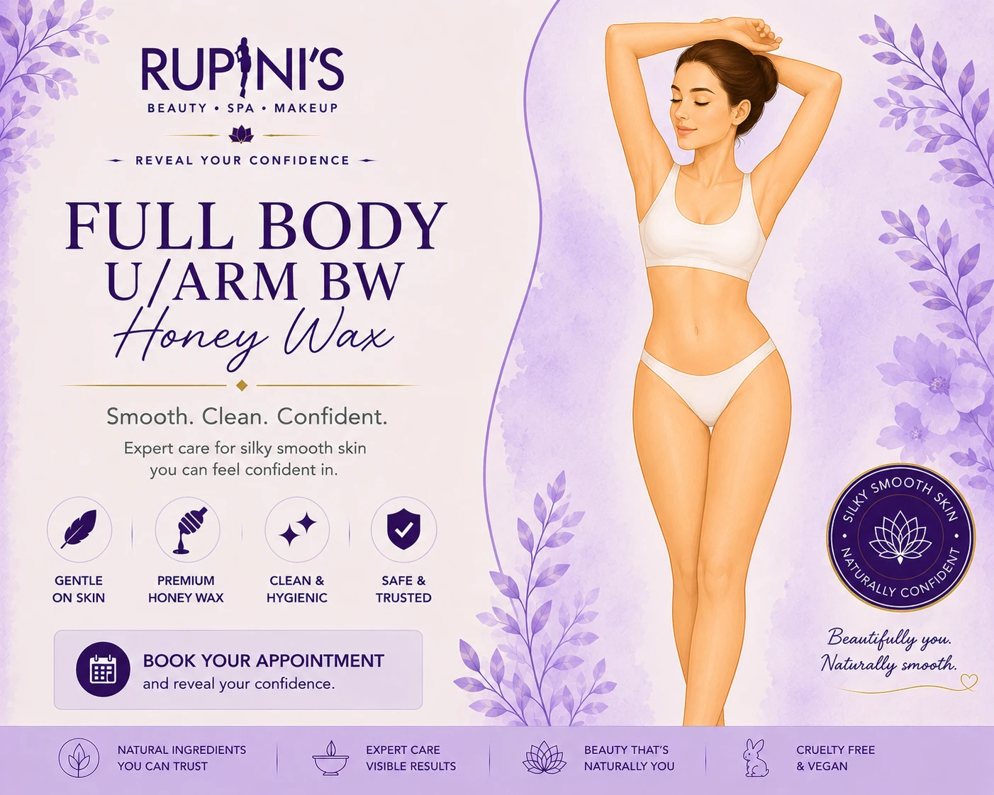 Full Body U/Arm  Bw Honey Wax