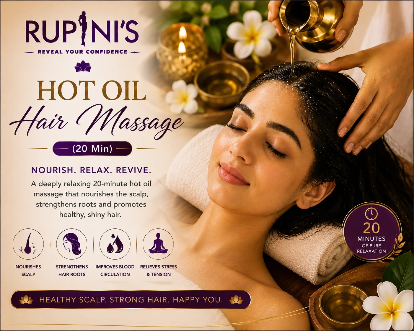 Hot Oil Hair Massage (20Min)