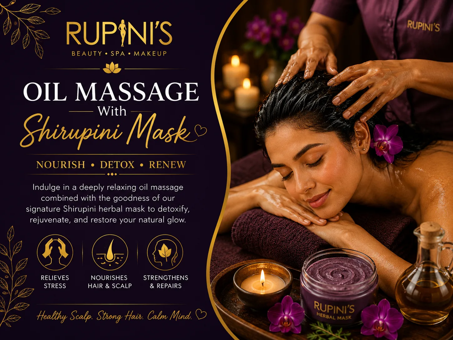 Oil Massage With Shirupini Mask
