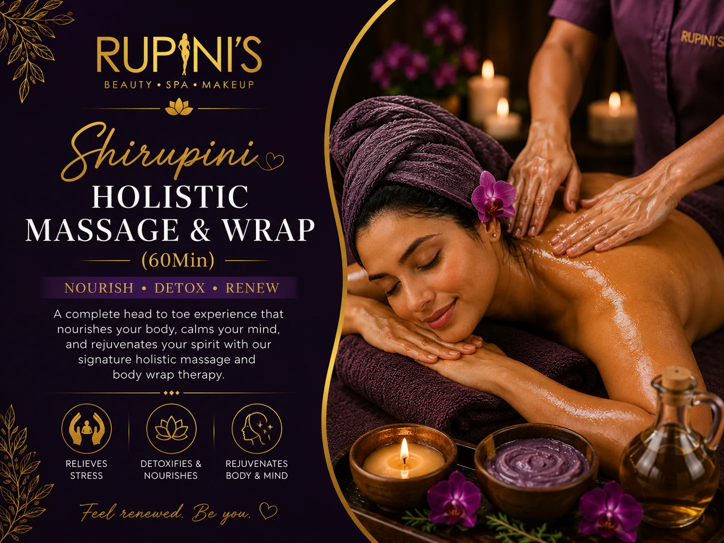 Shirupini Holistic Massage & Wrap (60Min)